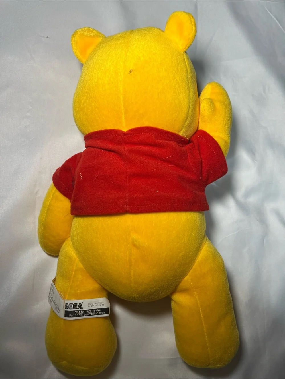 Sega Disney Winnie the‎ Pooh Plush Red Shirt Prize Redemption Rare Bear Toy